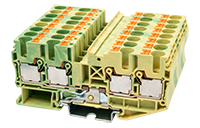 DP6-TR-PE 91.4 Millimeter (mm) Width Push-In Design (PID) DIN Rail Terminal Block