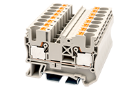 DP6 57.8 Millimeter (mm) Width Push-In Design (PID) DIN Rail Terminal Block