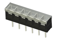 DT-5C-B03W-XX 0.394 Inch (in) Pitch Diameter Single Row Barrier Terminal Block