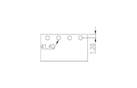 ECH350R-XXPL 0.138 Inch (in) Pitch Diameter Printed Circuit Board (PCB) Connector Socket - 3