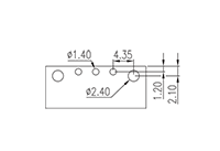 ECH350RM-XXPL 0.138 Inch (in) Pitch Diameter Printed Circuit Board (PCB) Connector Socket - 3