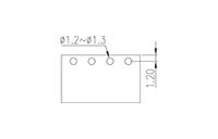 ECH350RR-XXP 0.138 Inch (in) Pitch Diameter Printed Circuit Board (PCB) Connector Socket - 3