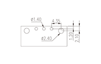 ECH350RRM-XXPL 0.138 Inch (in) Pitch Diameter Printed Circuit Board (PCB) Connector Socket - 3