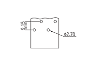 ECH762HRR-XXP 0.300 Inch (in) Pitch Diameter Printed Circuit Board (PCB) Connector Socket - 3