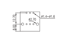 ECHB381RRM-XXP 0.150 Inch (in) Pitch Diameter Printed Circuit Board (PCB) Connector Socket - 3