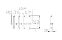 EDH130-21XX 0.197 Inch (in) Pitch Diameter Printed Circuit Board (PCB) Connector Socket - 2