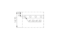 EDH130-21XX 0.197 Inch (in) Pitch Diameter Printed Circuit Board (PCB) Connector Socket - 3