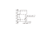 EHK5V3L-XXP 0.197 Inch (in) Pitch Diameter Printed Circuit Board (PCB) Terminal Block - 3