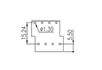 ESK508V4L-XXP 0.2 Inch (in) Pitch Diameter Printed Circuit Board (PCB) Terminal Block - 3