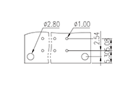 FDCH508R-XXP 0.200 Inch (in) Pitch Diameter Printed Circuit Board (PCB) Connector Socket - 3