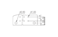 FDCH508RM-XXP 0.200 Inch (in) Pitch Diameter Printed Circuit Board (PCB) Connector Socket - 3