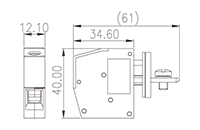 PPAC-16AS 34.6 Millimeter (mm) Outer Width Panel Feed-Through Terminal Block - 2