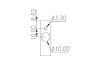 PPAC-16AS 34.6 Millimeter (mm) Outer Width Panel Feed-Through Terminal Block - 3