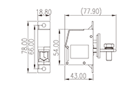 PPAC-50MAS 43 Millimeter (mm) Outer Width Panel Feed-Through Terminal Block - 2