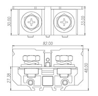 DKB200 Rail Mounting National Electrical Manufacturers Association (NEMA) Terminal Block - 2