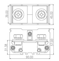 DKB300 Rail Mounting National Electrical Manufacturers Association (NEMA) Terminal Block - 2