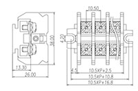 DKB20-XXPCK Panel Mounting National Electrical Manufacturers Association (NEMA) Terminal Block - 2