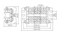 DKB60-XXPCK Panel Mounting National Electrical Manufacturers Association (NEMA) Terminal Block - 2