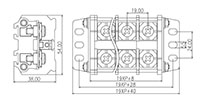 DKB80-XXPCK Panel Mounting National Electrical Manufacturers Association (NEMA) Terminal Block - 2