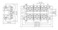 DKB100-XXPCK Panel Mounting National Electrical Manufacturers Association (NEMA) Terminal Block - 2