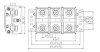 DKB300-XXPCK Panel Mounting National Electrical Manufacturers Association (NEMA) Terminal Block - 2