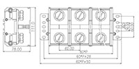 DKB500-XXPCK Panel Mounting National Electrical Manufacturers Association (NEMA) Terminal Block - 2