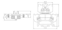 DKBB10 Rail Mounting National Electrical Manufacturers Association (NEMA) Terminal Block - 2