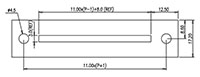 DT-65-A02W-XX - 11 Millimeter (mm) Pitch Terminal Block - Drilling Plan