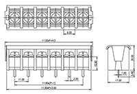 DT-65-C01W-XX - 11 Millimeter (mm) Pitch Terminal Block - 2