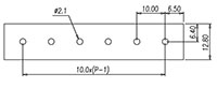 DT-5C-B81W-XX - 10 Millimeter (mm) Pitch Terminal Block - Drilling Plan