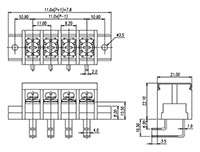 DT-66-A11W-XX - 11 Millimeter (mm) Pitch Terminal Block - 2