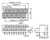 0032-15XX - 7.62 Millimeter (mm) Pitch Terminal Block - 2