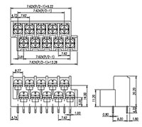 2DD-B01W-XX - 7.62 Millimeter (mm) Pitch Terminal Block - 2