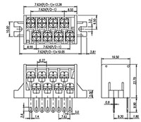 2DC-A02W-XX - 7.62 Millimeter (mm) Pitch Terminal Block - 2