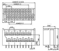 4DC-B01W-XX - 9.52 Millimeter (mm) Pitch Terminal Block - 2