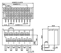 4DC-B34W-XX - 9.52 Millimeter (mm) Pitch Terminal Block - 2