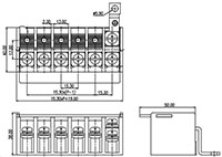 0139-02XX Panel Mounting Barrier Terminal Block - 2