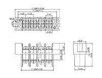 0168-23XX Panel Feed-Through Barrier Terminal Block - 2