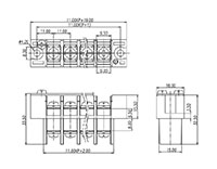 0168-25XX Panel Feed-Through Barrier Terminal Block - 2