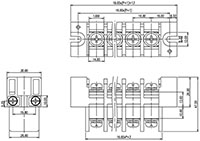 0168-43XX Panel Feed-Through Barrier Terminal Block - 2