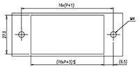 0168-43XX Panel Feed-Through Barrier Terminal Block - Drilling Plan