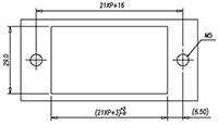 0168-50XX Panel Feed-Through Barrier Terminal Block - Drilling Plan