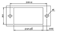 0168-51XX Panel Feed-Through Barrier Terminal Block - Drilling Plan