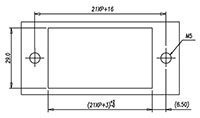 0168-54XX Panel Feed-Through Barrier Terminal Block - Drilling Plan