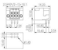 0191-01XX 0.138 Inch (in) Pitch Diameter Printed Circuit Board (PCB) Connector-Plug - 2