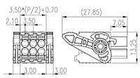 0159-04XX 0.138 Inch (in) Pitch Diameter Printed Circuit Board (PCB) Connector-Plug - 2