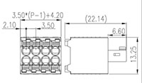 0181-A3XX 0.138 Inch (in) Pitch Diameter Printed Circuit Board (PCB) Connector-Plug - 2