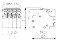 0191-06XXC 0.138 Inch (in) Pitch Diameter Printed Circuit Board (PCB) Connector-Plug - 2