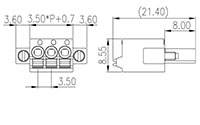 0225-01XX 0.138 Inch (in) Pitch Diameter Printed Circuit Board (PCB) Connector-Plug - 2