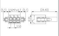 0225-02XX 0.138 Inch (in) Pitch Diameter Printed Circuit Board (PCB) Connector-Plug - 2